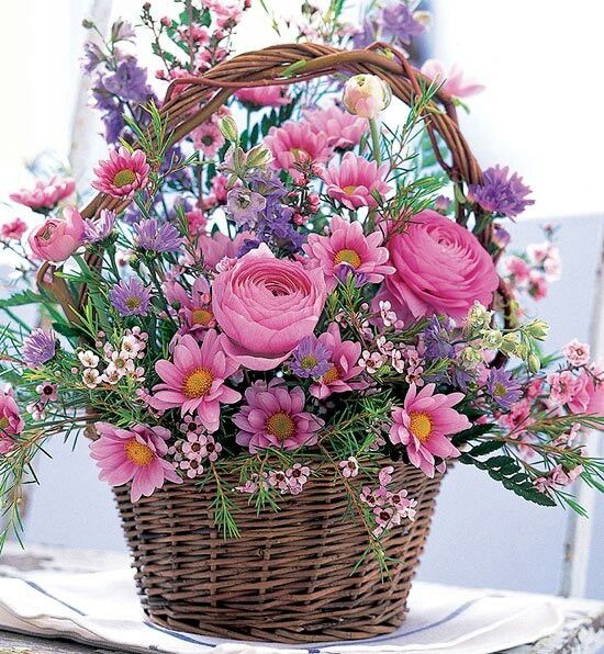 lavender flower basket Purple and Lavender Basket – De Young Flowers