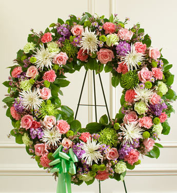 Sweet Pink and Lavender Wreath