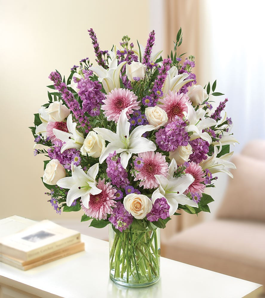 Warmest White & Lavender Vase