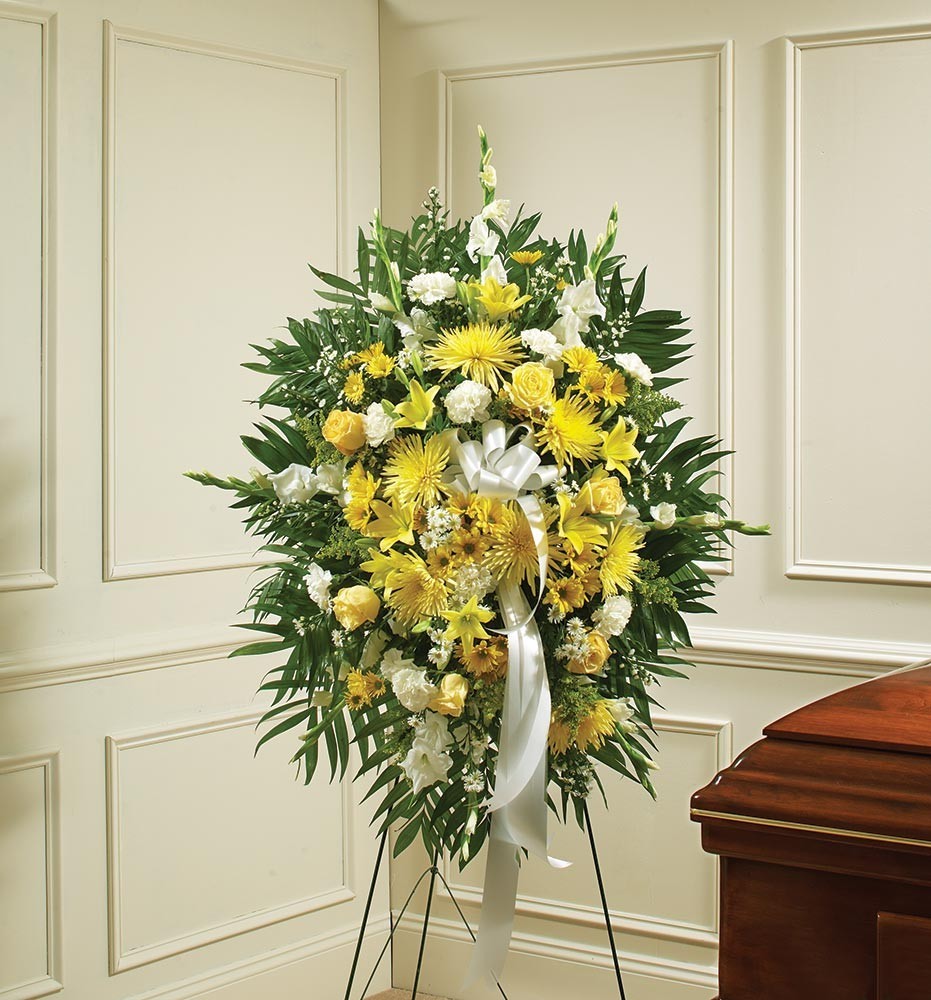 Yellow and White Tribute Spray