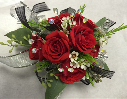 Corsage with Red Mini Roses