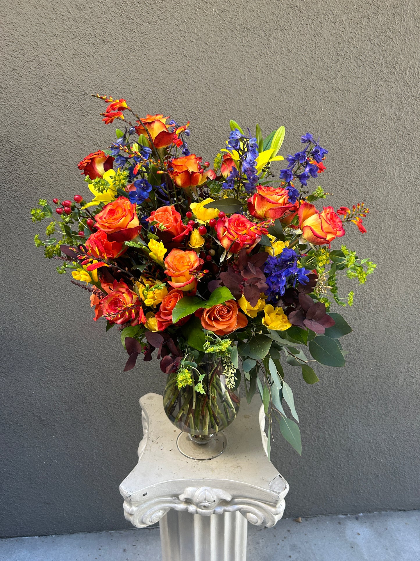 Vibrant Orange Floral