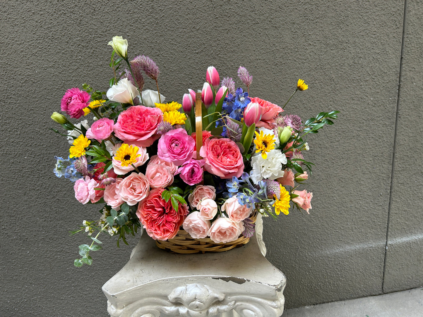 Bright Flowers Basket