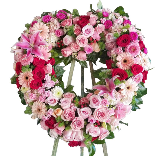 Garden of Wishes Heart Wreath