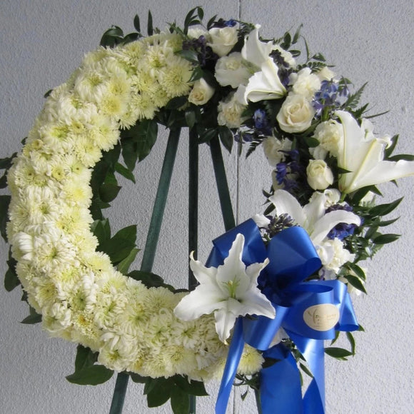 Delicate Blue Open Wreath