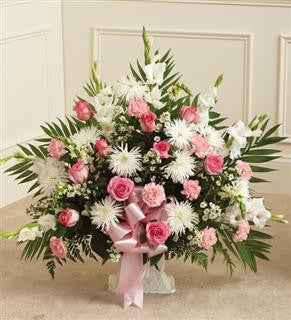 Pink and White Sitting Spray