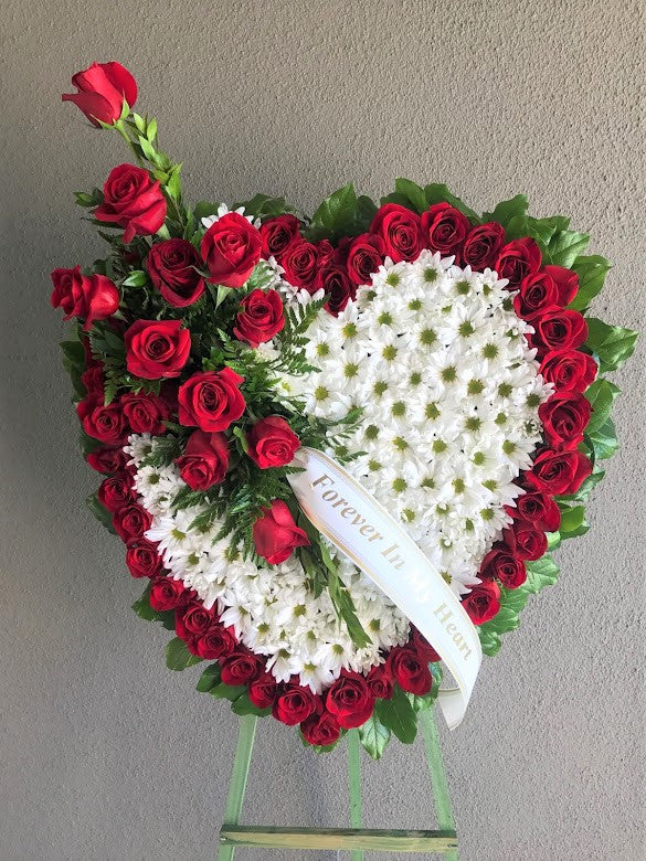 DHE-2372 Daisy & Rose Solid Heart