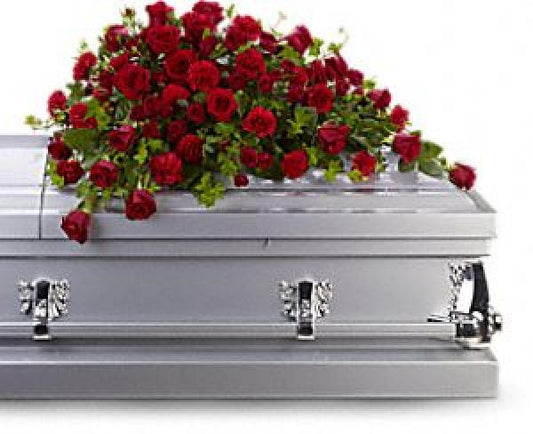Red Rose Tribute Casket Spray