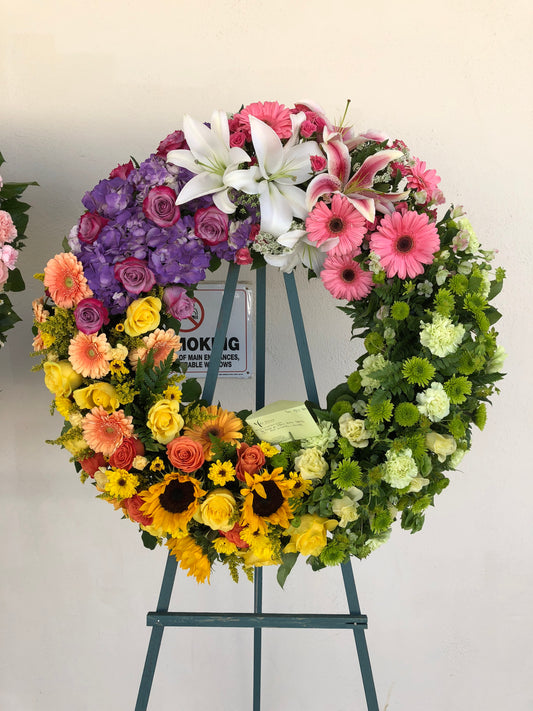 Rainbow Open Wreath