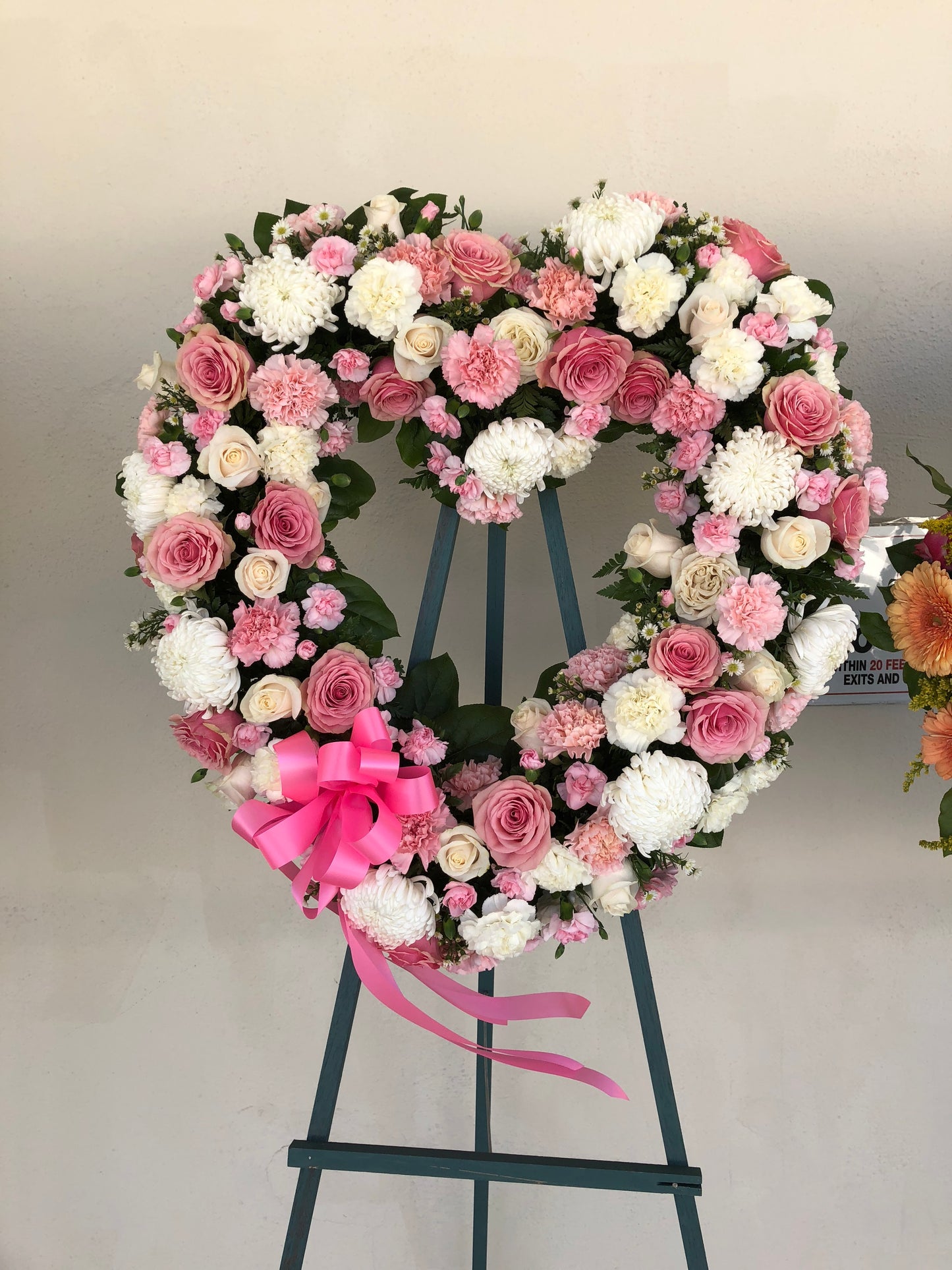 Pink and White Open Heart