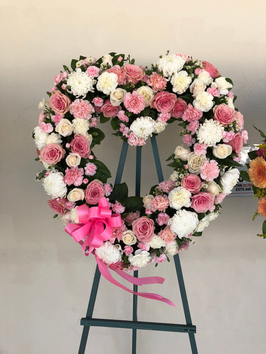 Pink and White Open Heart