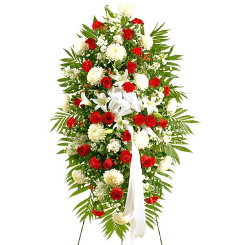 Loving Red and White Standing Spray
