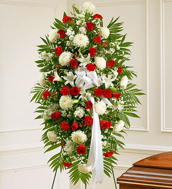 Red and White Tribute Spray