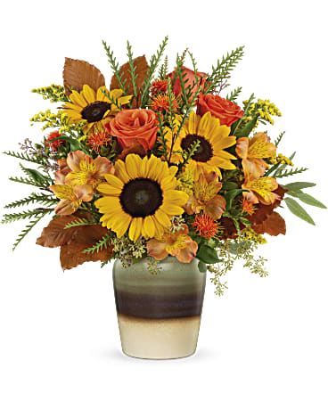 Autumn Sunflower Vase