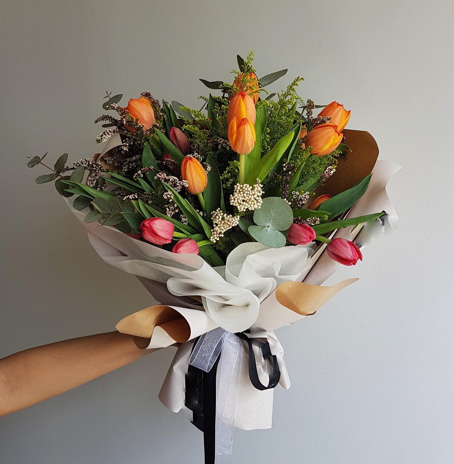 Wrapped Tulip Bouquet