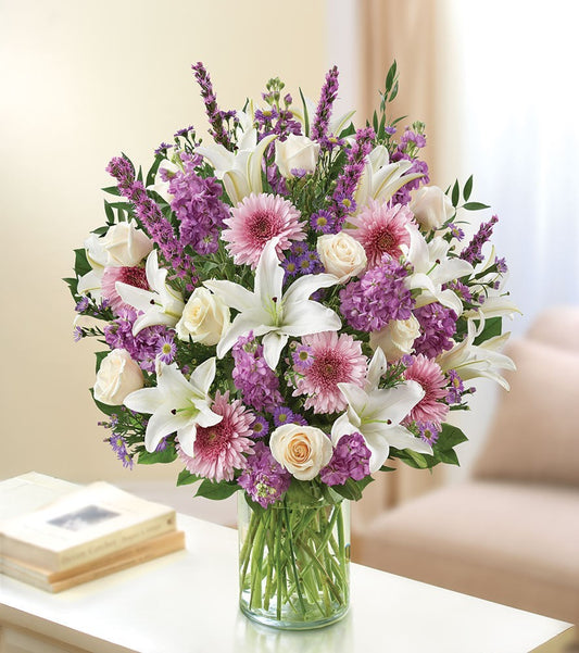 Warmest White & Lavender Vase